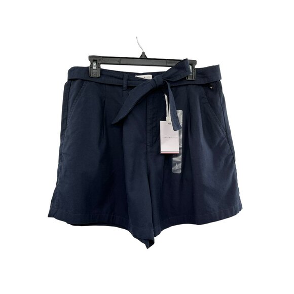Tommy Hilfiger Pants - Tommy Hilfiger Belted Shorts Womens L NEW Dark Blue